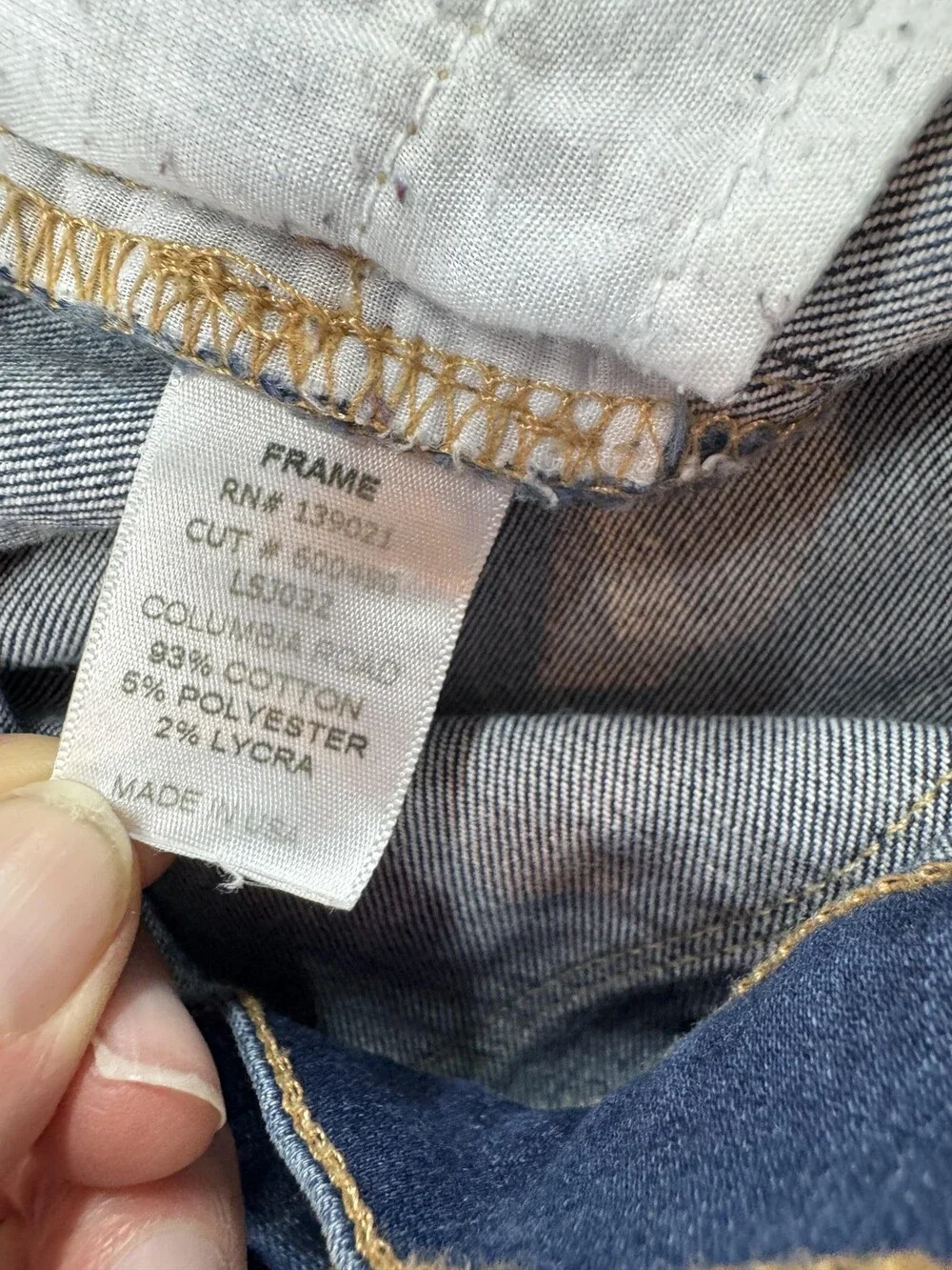 FRAME Jeans Womens 26 Blue Medium Wash Le Skinny De Jeanne Stretch Denim Pants